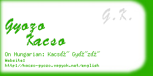 gyozo kacso business card